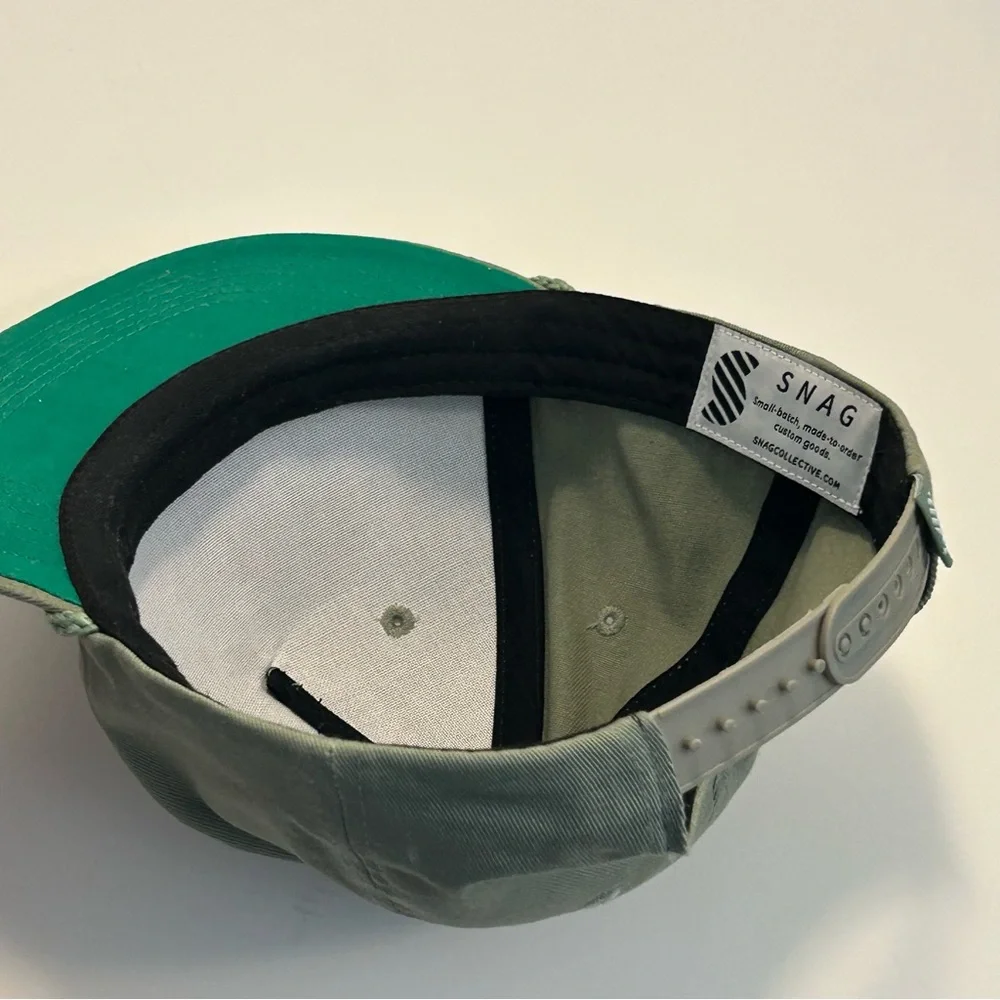 SNAG Snapback Cap, Sage Green Solid, Adjustable Unisex Adults Hat